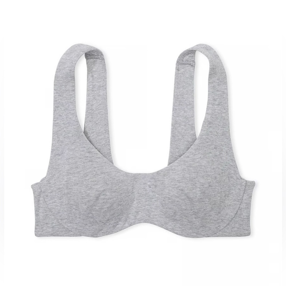 VS Pink Base Cotton Unlined Scoop Bra